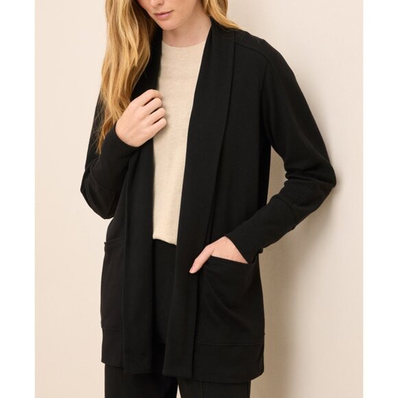 Pact Women's Black Airplane Wrap Cardigan M/L - Picture 1 of 8